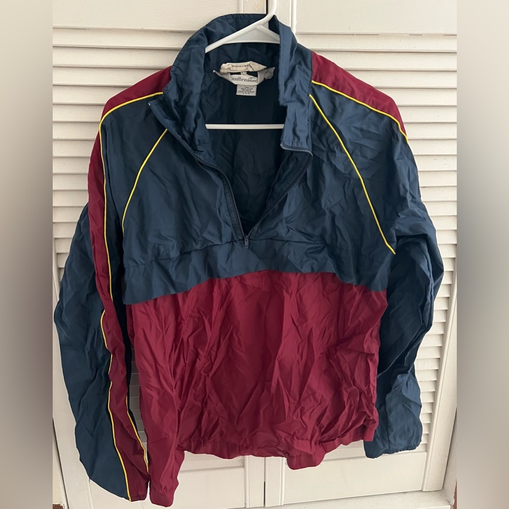 Blue and Red Windbreaker